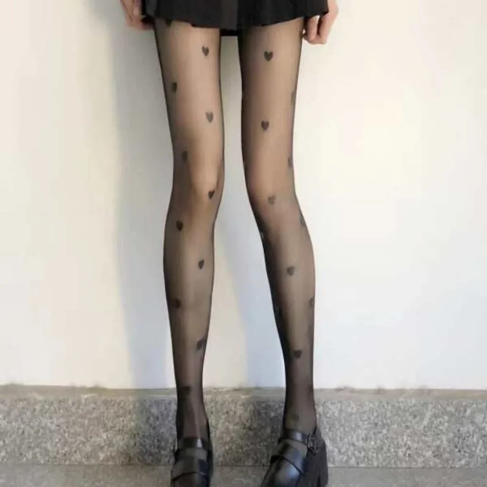 heart print nylons - Picture 3 of 3